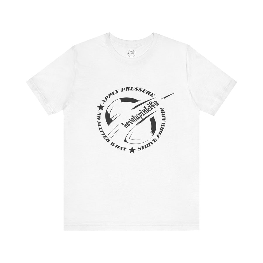 APPLY PRESSURE B/W - SHORT SLEEVE TEE