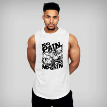 Fashion Exercise Sleeveless Hoodie Male Brother Muscle Running Training Loose Cotton Thin Waistcoat Fitness Vest