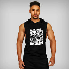 Fashion Exercise Sleeveless Hoodie Male Brother Muscle Running Training Loose Cotton Thin Waistcoat Fitness Vest