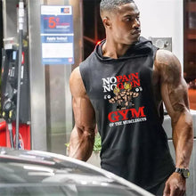 Fashion Exercise Sleeveless Hoodie Male Brother Muscle Running Training Loose Cotton Thin Waistcoat Fitness Vest