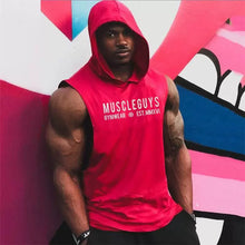 Fashion Exercise Sleeveless Hoodie Male Brother Muscle Running Training Loose Cotton Thin Waistcoat Fitness Vest