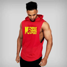 Fashion Exercise Sleeveless Hoodie Male Brother Muscle Running Training Loose Cotton Thin Waistcoat Fitness Vest