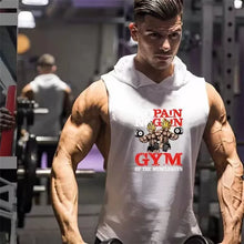 Fashion Exercise Sleeveless Hoodie Male Brother Muscle Running Training Loose Cotton Thin Waistcoat Fitness Vest