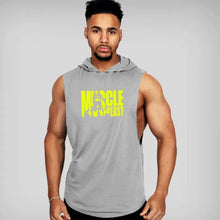 Fashion Exercise Sleeveless Hoodie Male Brother Muscle Running Training Loose Cotton Thin Waistcoat Fitness Vest
