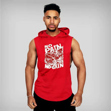 Fashion Exercise Sleeveless Hoodie Male Brother Muscle Running Training Loose Cotton Thin Waistcoat Fitness Vest