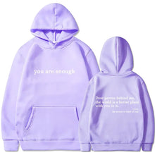 2025 Trendy You are enough Hoodie Men's and Women's Pullover Retro Hoodie Street Hip Hop Unisex Hot Selling Women's Hoodie Top